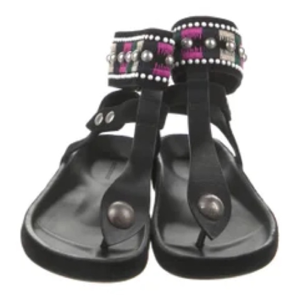 Leather Studded Accents Sandals